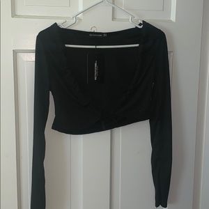 Pretty Little Thing Black Crop